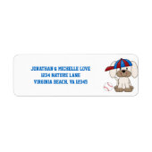 Cute Baseball Puppy Dog Address Etiket (Voorkant)