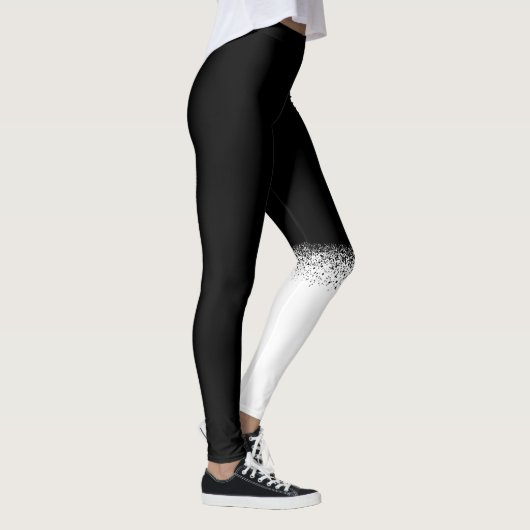 Cute Basenji Dog in zwarte en witte en aangepaste Leggings (Rechts)
