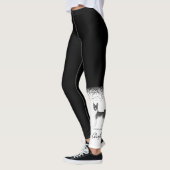 Cute Basenji Dog in zwarte en witte en aangepaste Leggings (Links)
