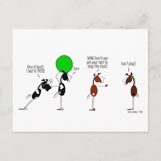 Cute Bashkir Horse Cartoon Briefkaart (Voorkant)