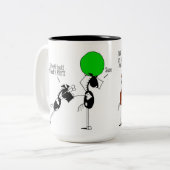 Cute Bashkir Horse Cartoon Tweekleurige Koffiemok (Voorkant links)