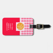 Cute Basketball Bagagelabel (Voorkant horizontaal)
