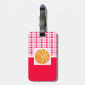 Cute Basketball Bagagelabel (Achterkant verticaal)