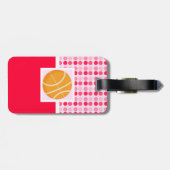 Cute Basketball Bagagelabel (Achterkant horizontaal)