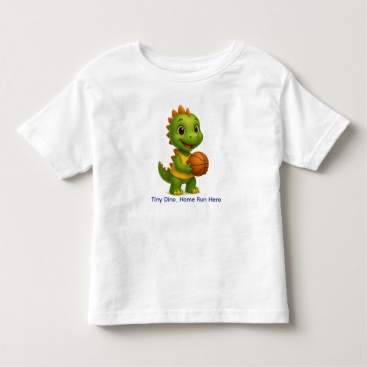 Cute Basketball Dino Shirt for Kids (Voorkant)