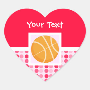 Cute Basketball Hart Sticker