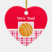 Cute Basketball Keramisch Ornament (Voorkant)
