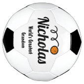 Cute basketball-logo op naam van kind voetbal (Gedraaid)