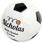 Cute basketball-logo op naam van kind voetbal (Drie kwart)