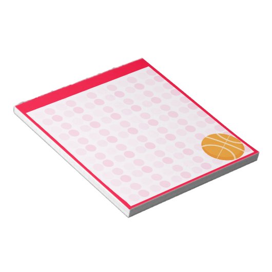 Cute Basketball Notitieblok (Schuin)