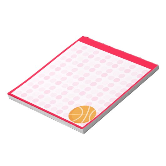 Cute Basketball Notitieblok (Linkerzijde)
