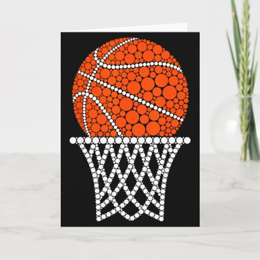 Cute Basketball Polka Dot Art Student Happy Dot Da Kaart (Voorkant)
