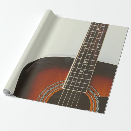 Cute Bass Guitar Cadeaupapier (Uitgerold)