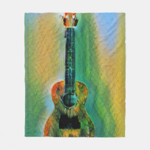 Cute Bass Guitar Fleece Deken