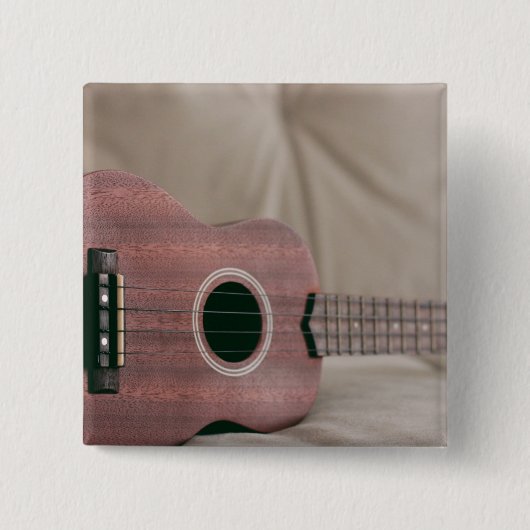 Cute Bass Guitar Vierkante Button 5,1 Cm (Voorkant)