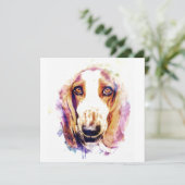 Cute Basset Hound Dog Face Pet Sketting (Staand voorkant)