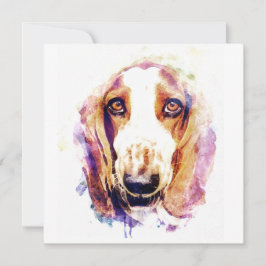 Cute Basset Hound Dog Face Pet Sketting
