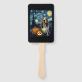 Cute Basset Hound Dog Halloween Jack O Lantern Pum Handwaaier (Voorkant)