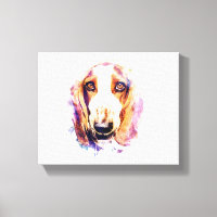 Cute Basset Hound Dog Head Face Puppy