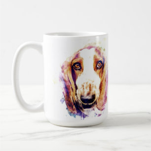 Cute Basset Hound Dog Head Face Puppy Koffiemok