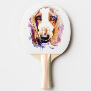 Cute Basset Hound Dog Head Face Puppy Tafeltennisbatje