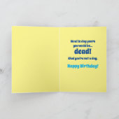 Cute Basset Hound Funny Custom Age Birthday Kaart (Binnen)