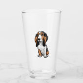 Cute Basset Hound Glas (Voorkant)