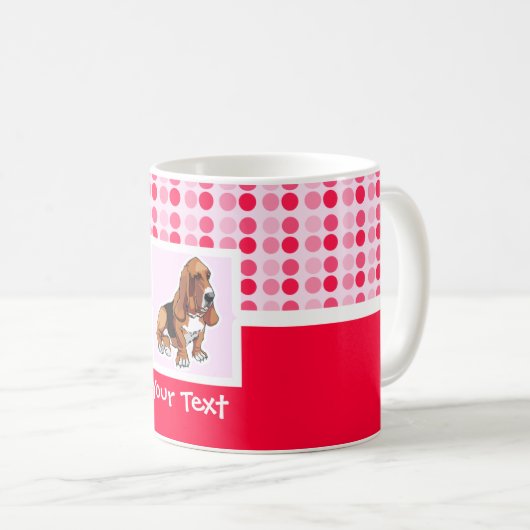 Cute Basset Hound Koffiemok (Voorkant rechts)