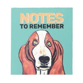 Cute Basset Hound Note Book Notitieblok