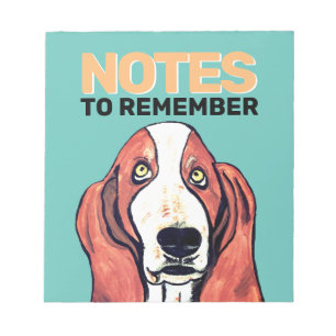 Cute Basset Hound Note Book Notitieblok
