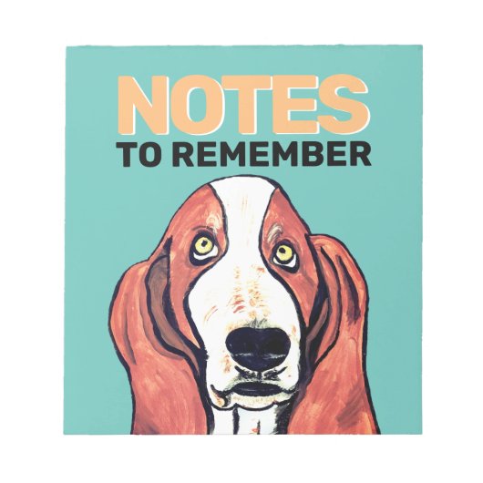 Cute Basset Hound Note Book Notitieblok (Voorkant)