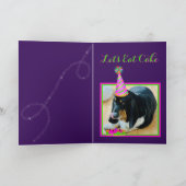 Cute Basset Hound on Funny Birthday Card W/Ballon Kaart (Binnen)