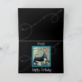 Cute Basset Hound op Funny Birthday Card Kaart (Binnen)