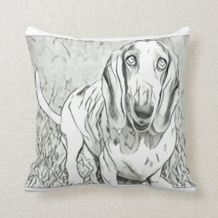 Cute Basset Hound Sierkussen