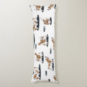 Cute Basset Hounds Lichaamskussen (Voorkant Verticaal)