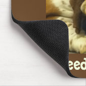Cute Basset on Funny "need Coffee" Mousepad Muismat (Hoek)