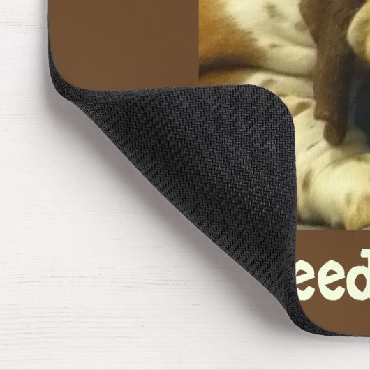 Cute Basset on Funny "need Coffee" Mousepad Muismat (Hoek)