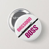 Cute Bassoon Boss Music Gift Ronde Button 5,7 Cm (Voorkant /achterkant)