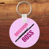 Cute Bassoon Boss Music Gift Sleutelhanger (Voorkant)