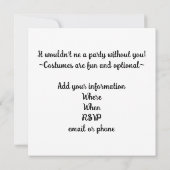 Cute Bat and Full Moon Halloween Kaart (Achterkant)