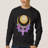 Cute Bat Crescent Pastel Gothic Moon Kawaii Trui (Voorkant)