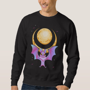 Cute Bat Crescent Pastel Gothic Moon Kawaii Trui