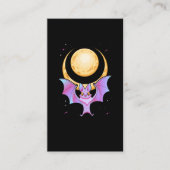 Cute Bat Crescent Pastel Gothic Moon Kawaii Visitekaartje (Voorkant)