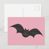 Cute Bat Feestdagenkaart (Voorkant / Achterkant)