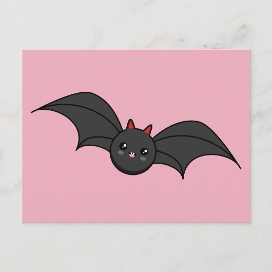 Cute Bat Feestdagenkaart (Voorkant)