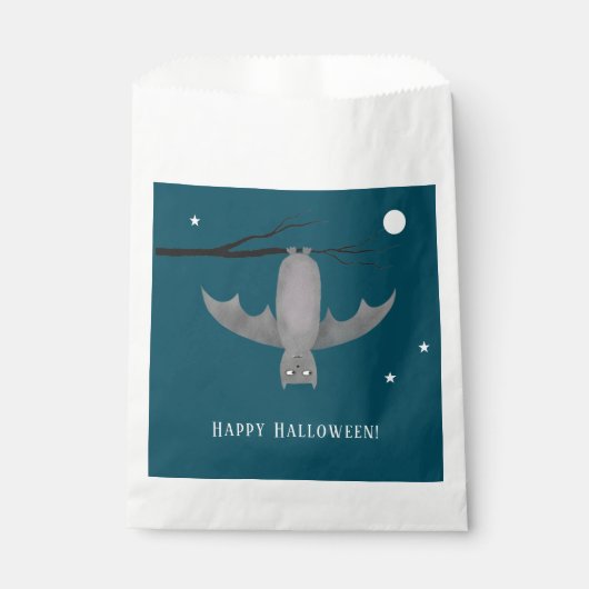 Cute Bat Halloween Bedankzakje (Voorkant)