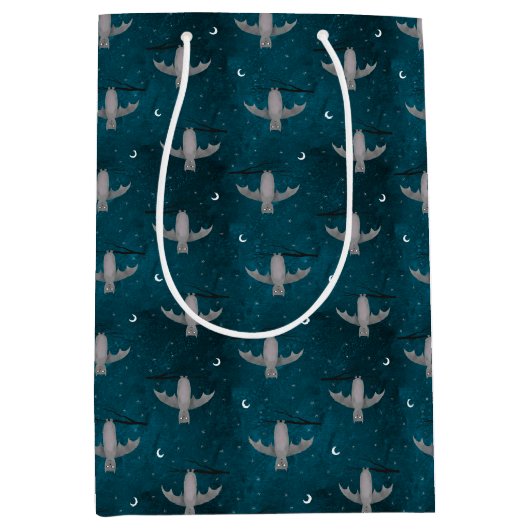 Cute Bat Halloween Medium Cadeauzakje (Voorkant)