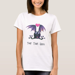 Cute Bat Halloween T-shirt Uw tekst hier