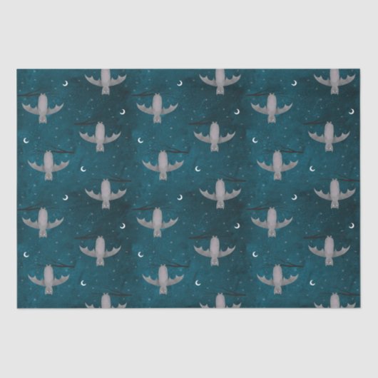 Cute Bat Halloween Tissuepapier (Voorkant)