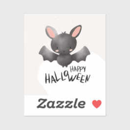 Cute Bat Happy Halloween Sticker